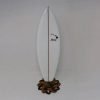 Simple Stringer little surfboard model on wooden stand